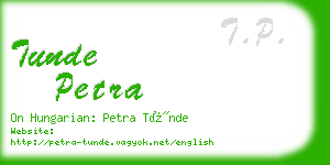 tunde petra business card